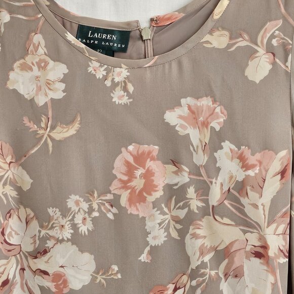 Lauren Ralph Lauren Floral Pastel Silk Maxi Dress - Picture 4 of 9